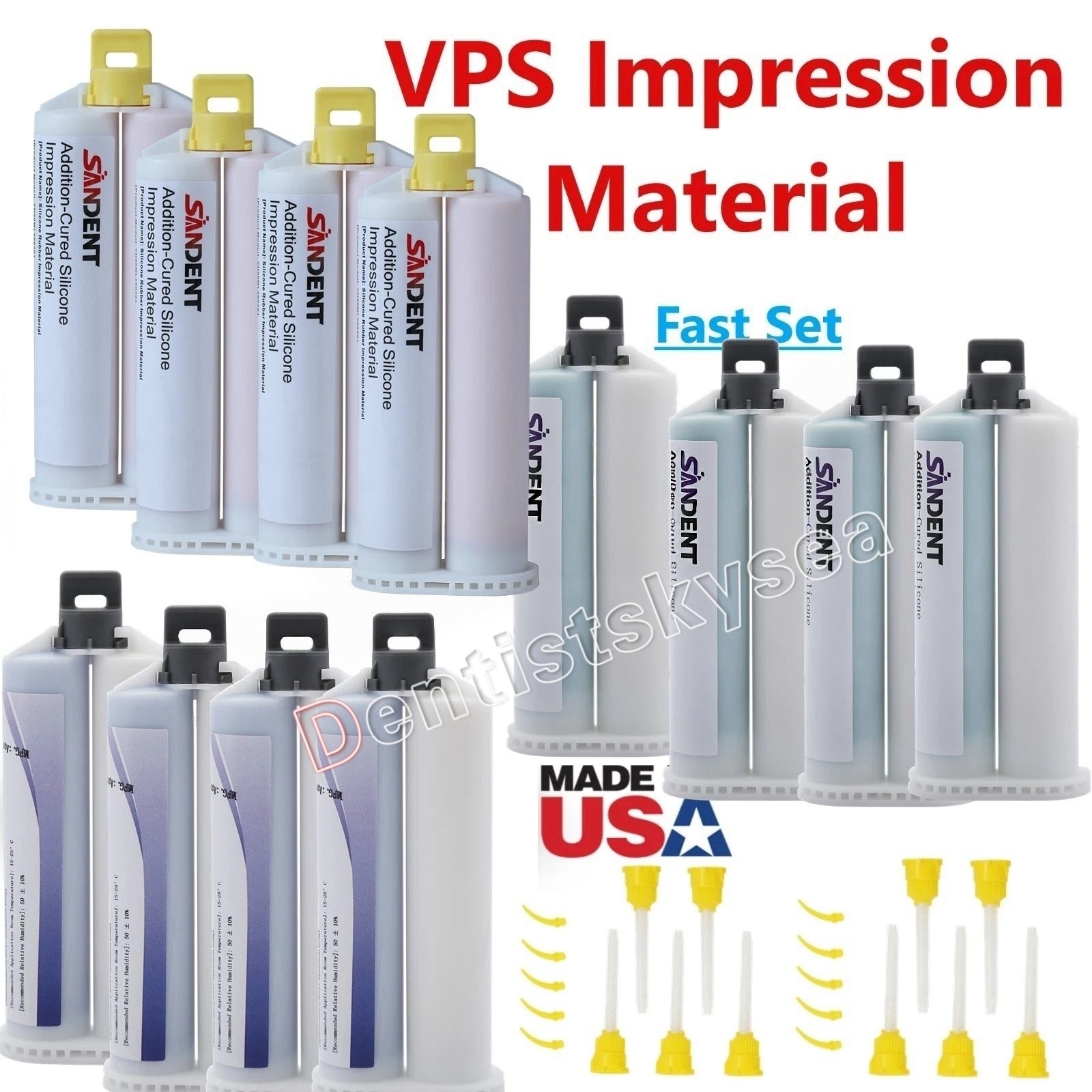 HEAVY BODY FAST SET VPS Dental Impression Material FAST Set 50ML Cartridges PVS