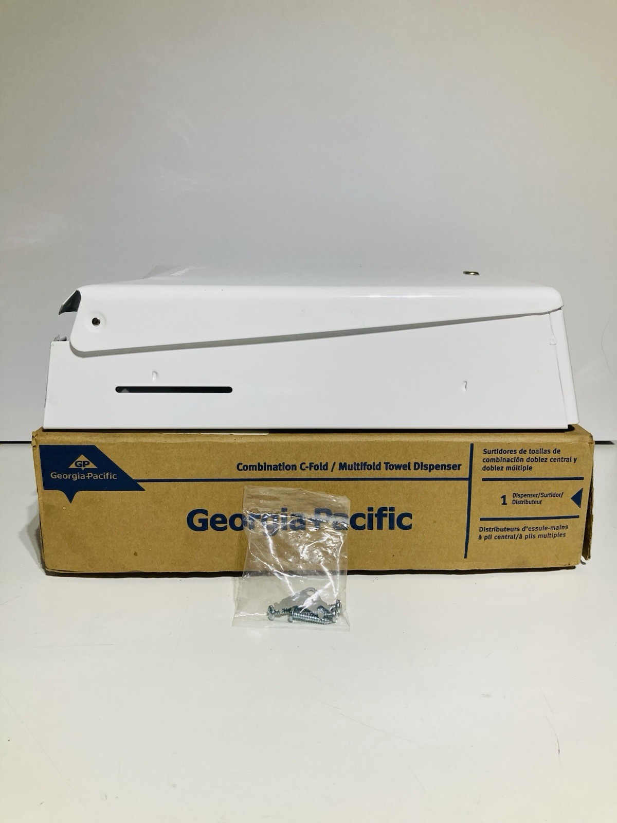 Georgia Pacific 56601 White Metal Paper Towel Dispenser New