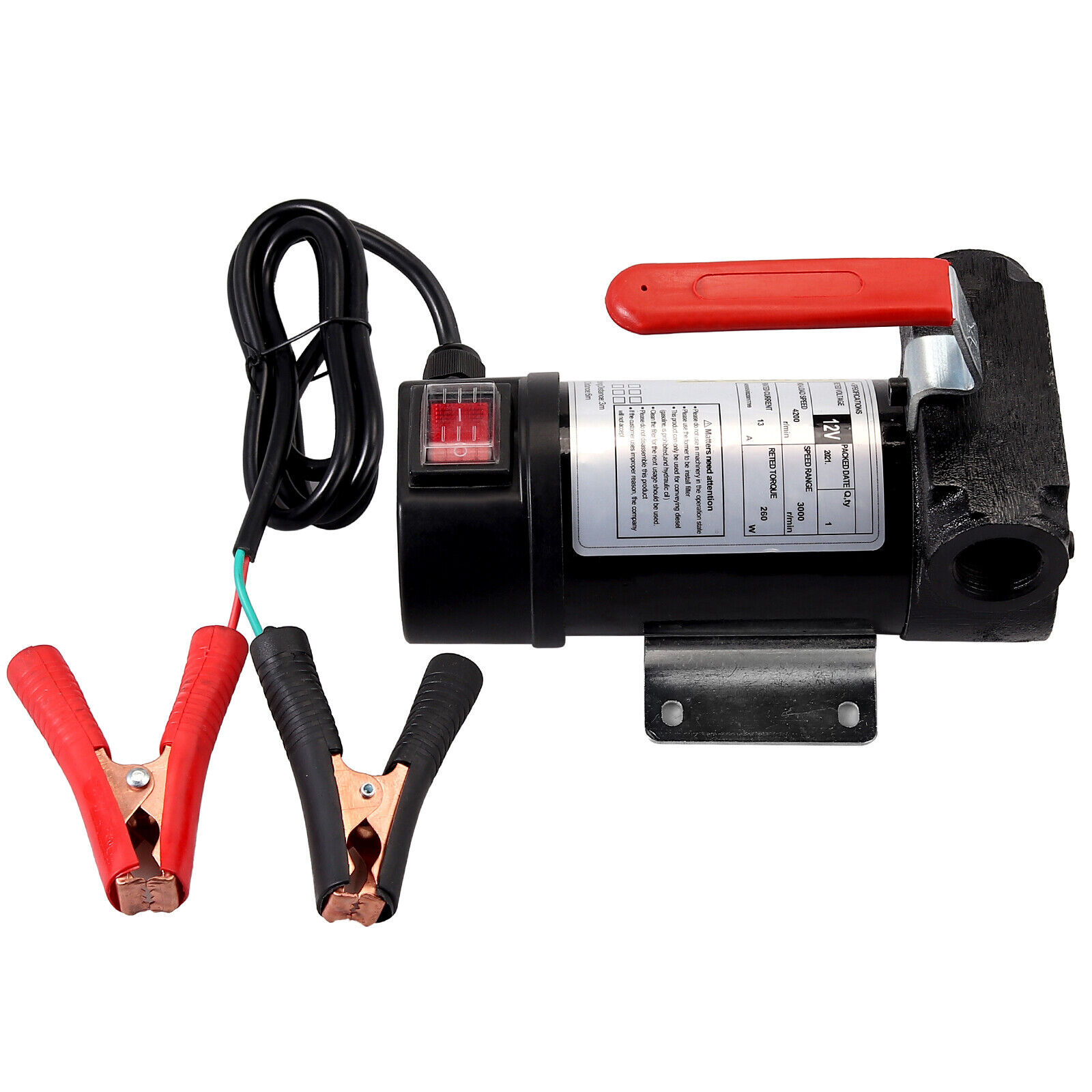50L/min Electric Fuel Pump 12V Diesel Transfer Pump Kerosene Oil Extractor New