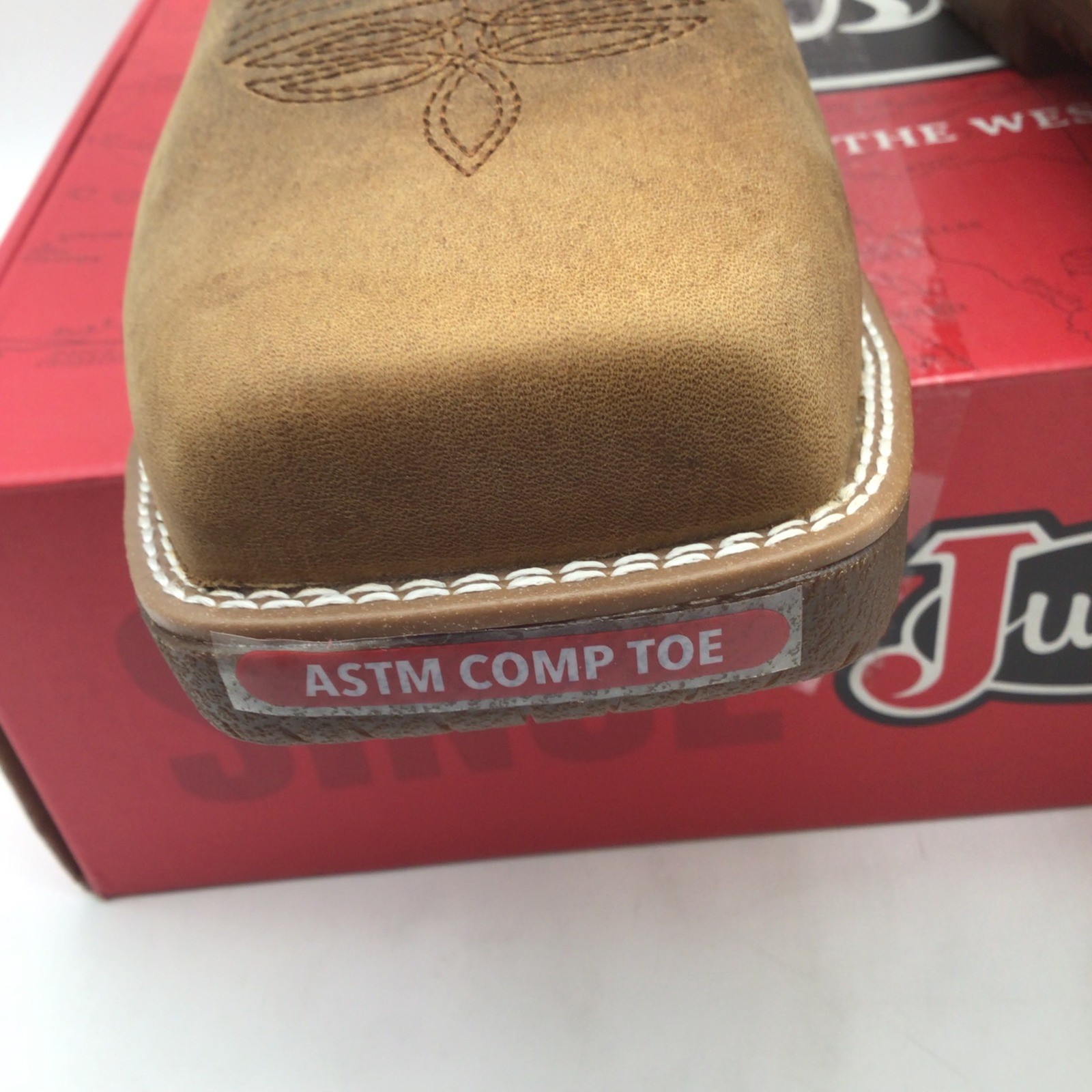 Justin Mens Nitread Cowhide Waterproof Nano Comp Toe Work Boots Size 11 D NEW