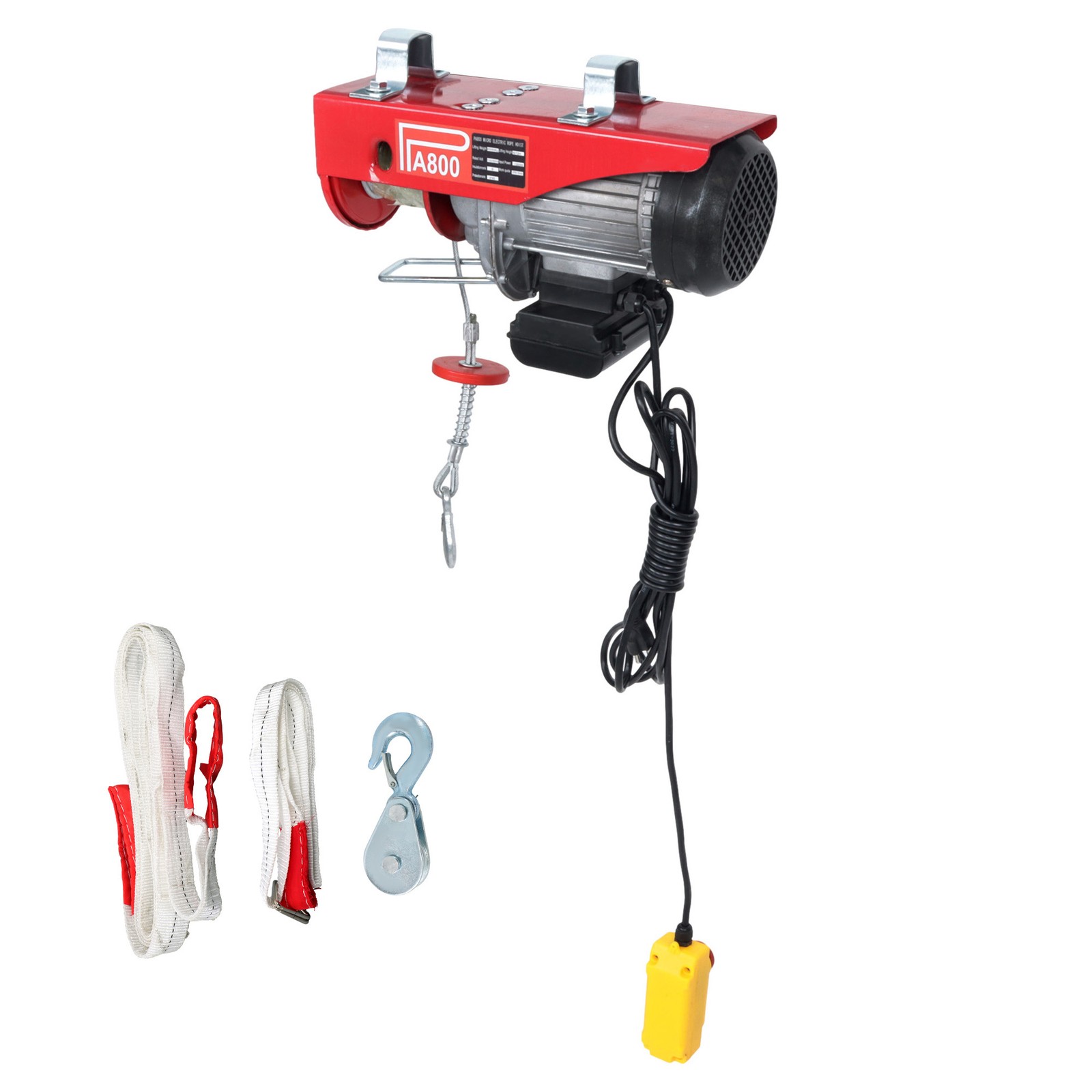 Electric Hoist 1760lbs Winch Crane 1350W Overhead Lift with Wired Remote Control