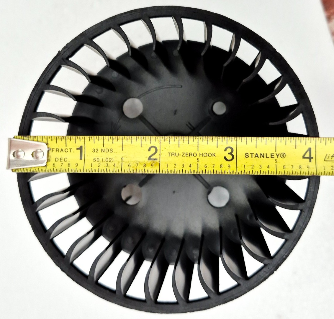 Plastic Blower Fan Wheel 28 Blade 3 7/16″ x 4 1/8″ Bore .312″