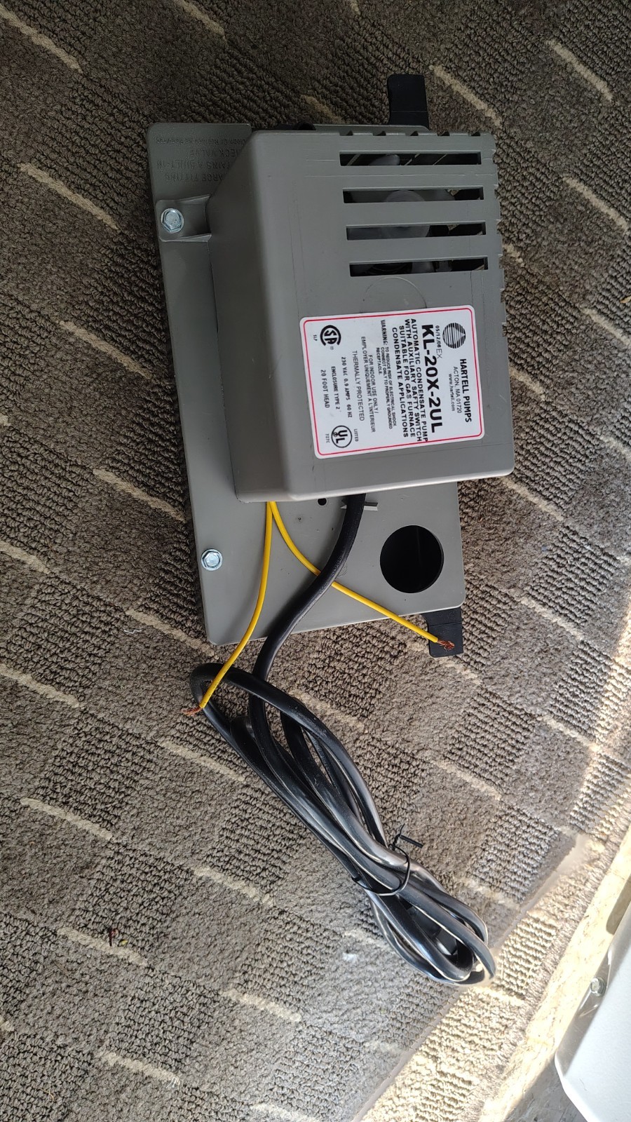 Hartell Milton Roy KL+20X-2ULT (G) 801065 230 Volt 2008 Condensate Pump Open Box
