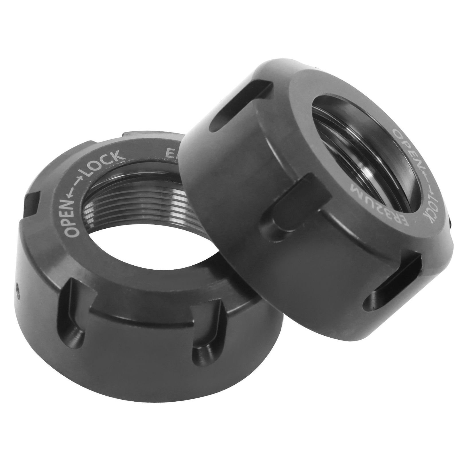 ER32UM Collet Nut 2 Pack Set Ball Bearing Type for CNC Milling Tool Holder