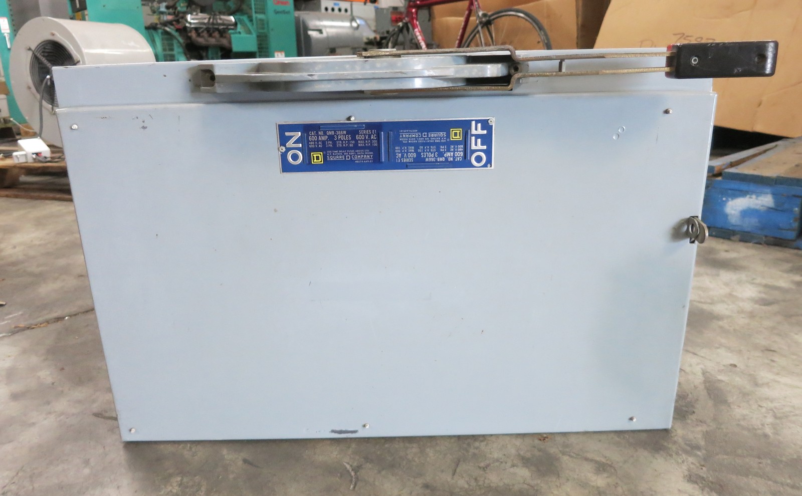 Square D QMB-366W 600A 600V Fusible Panelboard Switch QMB366W Fused 600 Amp E1