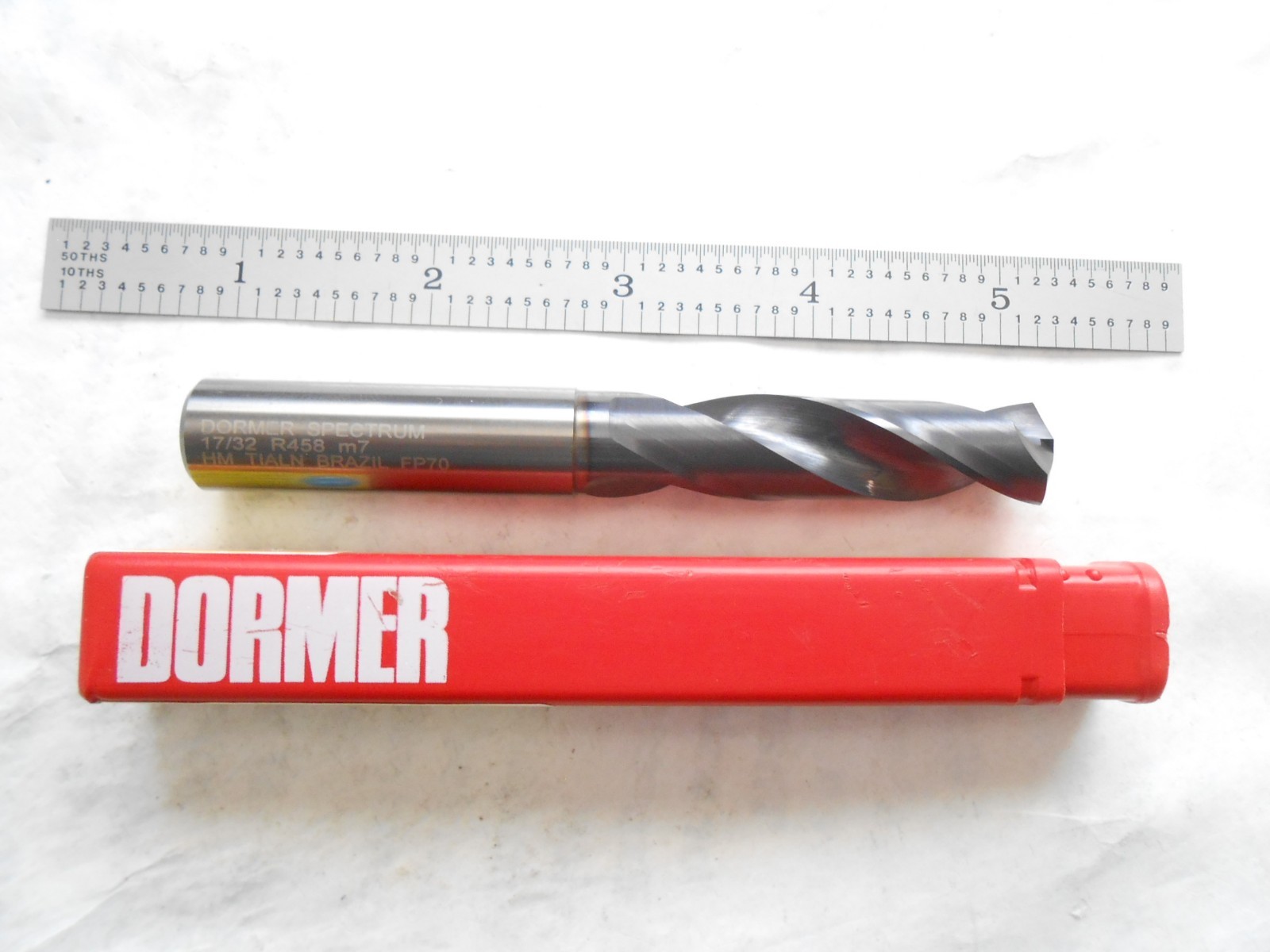 NEW DORMER H.P. 3XD SOLID CARBIDE DRILL 17/32″ CUT DIA. X 60MM FL X 107MM OAL