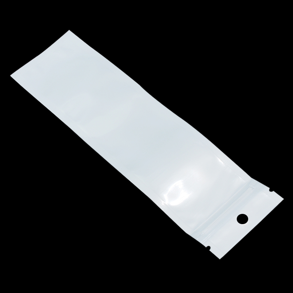 White Clear for Zip Hang Hole Plastic Lock Bags Package Pouch Reclosable Jewelry