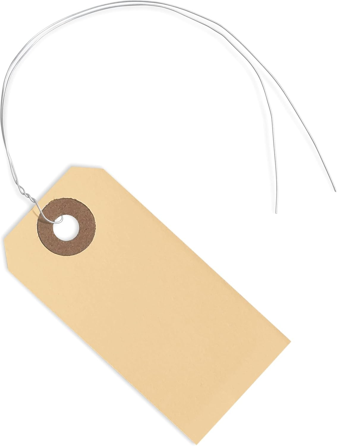 Shipping Tags with Wire Ties #1-2 3/4” x 1 3/8” – 250 Blank Manilla Tags with Wi