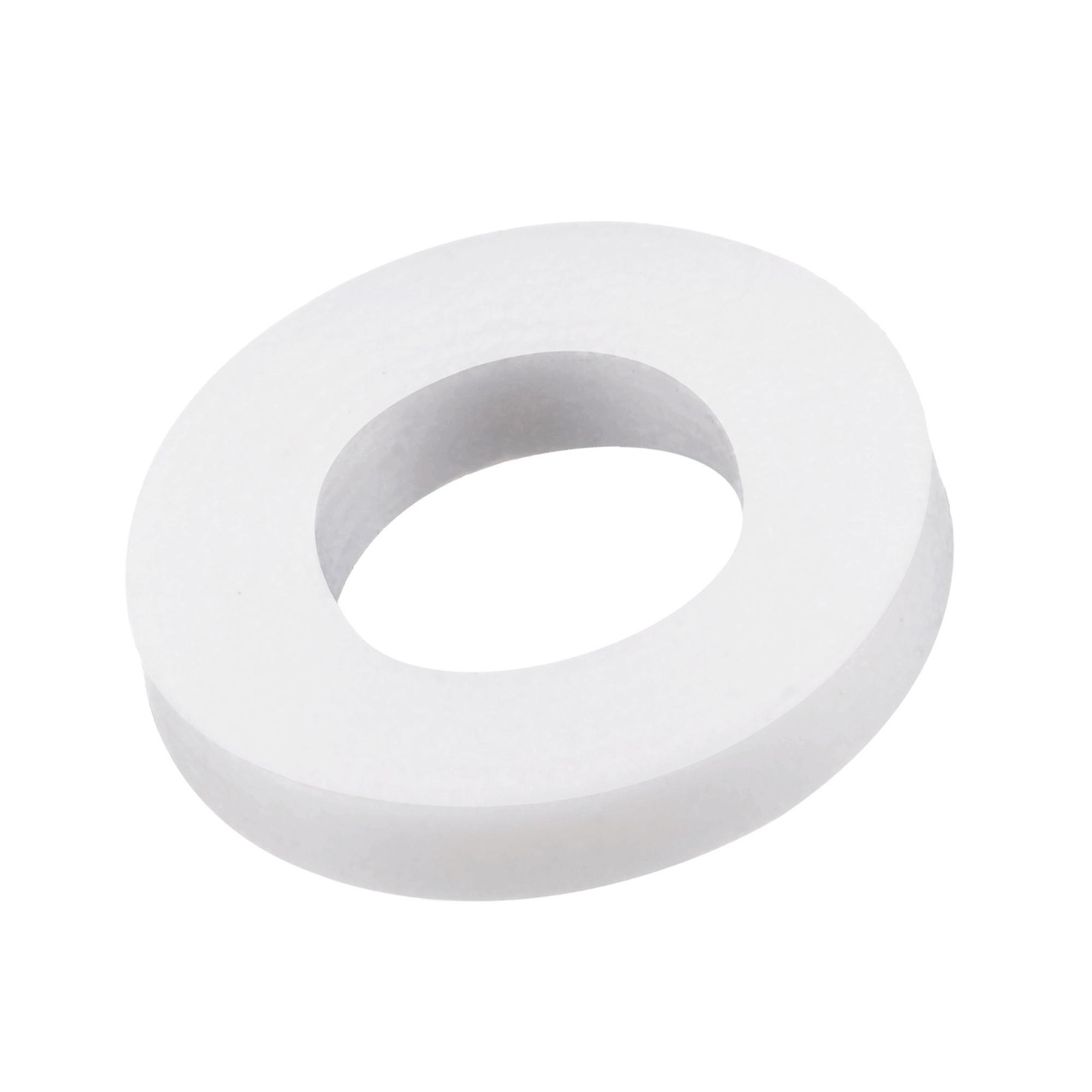 50pcs PTFE Flat Washers 12mm OD 6mm ID 2mm Thick 1/4″ Hole Flange Gasket White