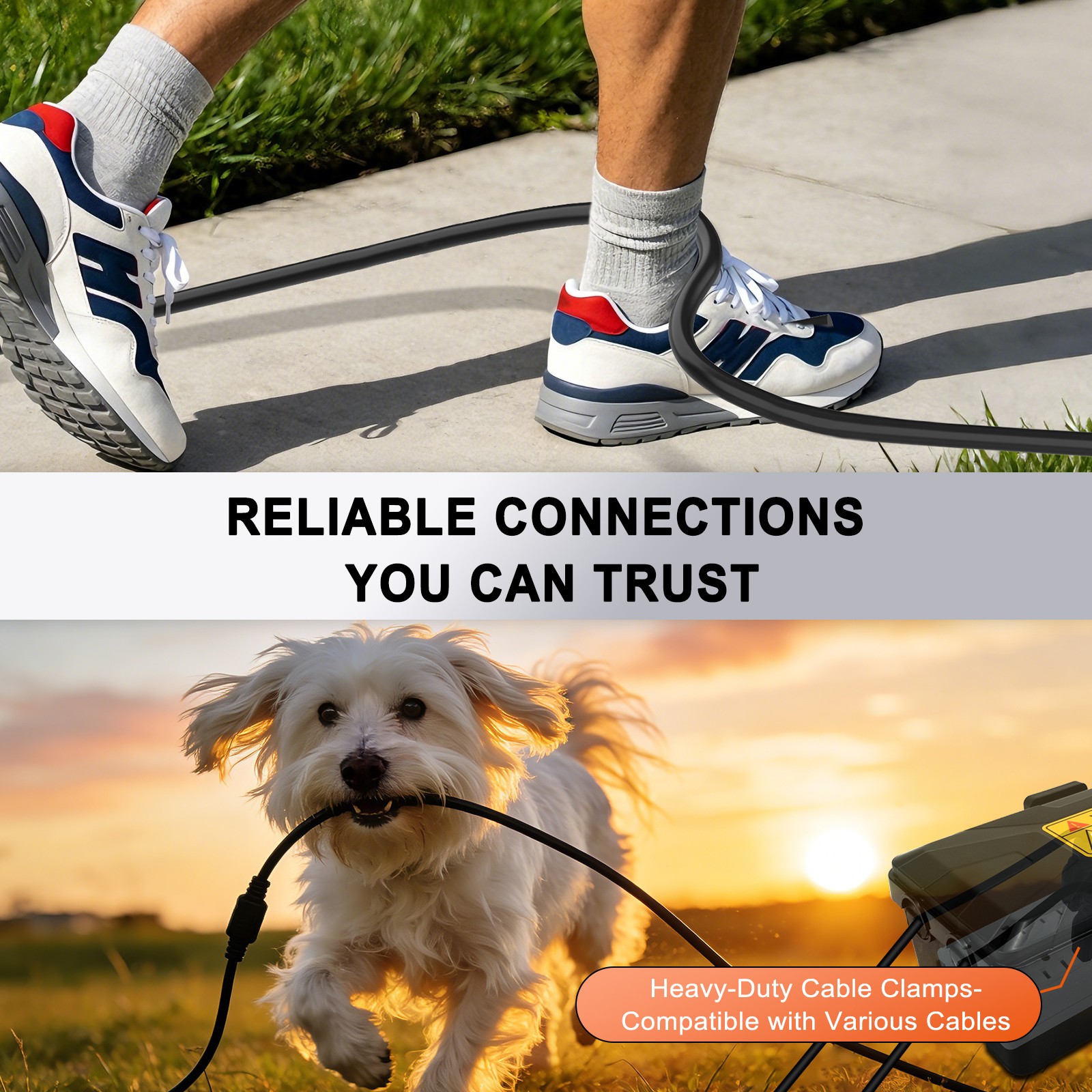 7-Cable Entry Outdoor Extension Cord Cover IP54 Waterproof Electrical Box 1PK