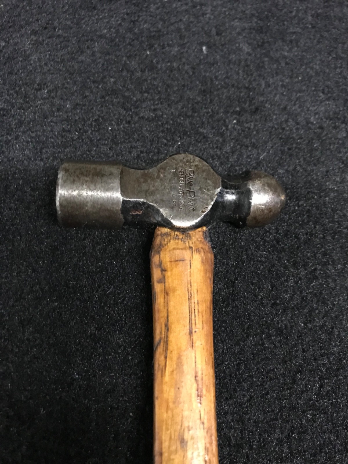 Vintage Blue Point BP4 4oz Ball Peen Hickory Handle Hammer