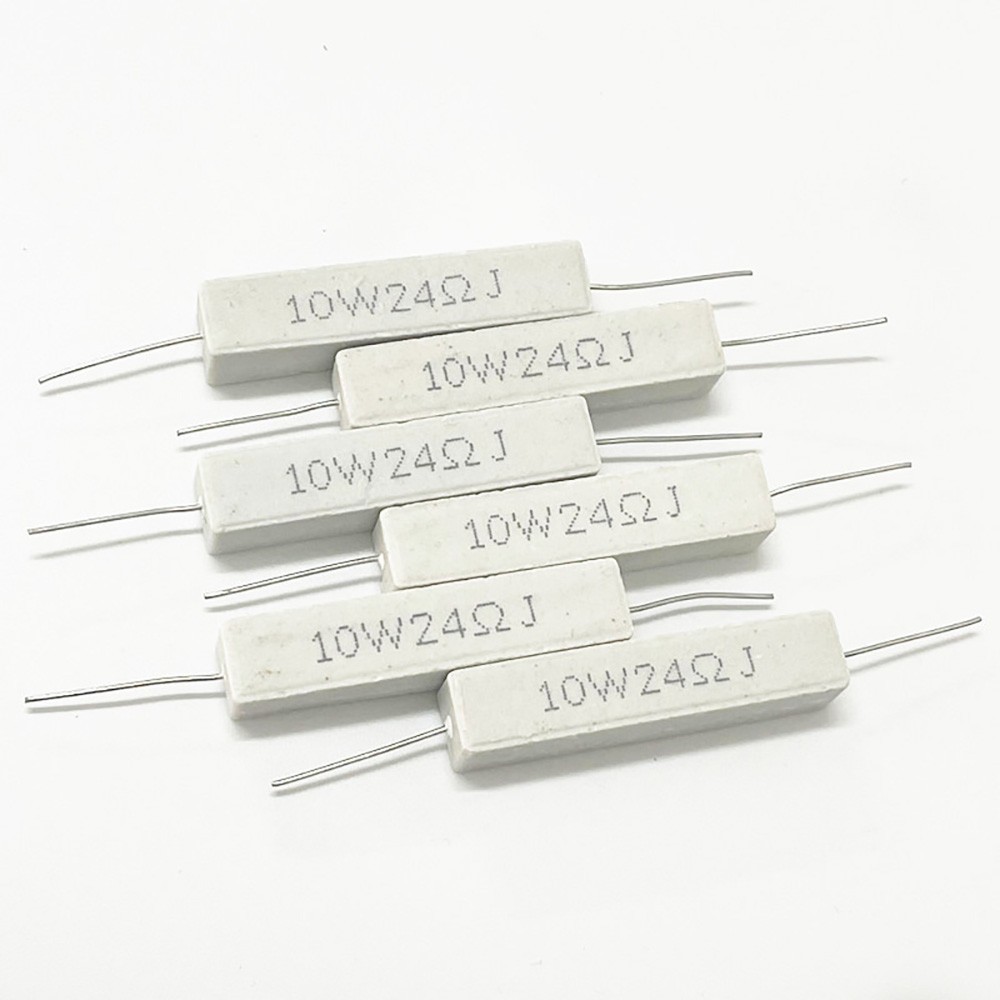 7W/10W/20W Resistor Wirewound Cement Ceramic Horizontal 0.1-510K Ohm 10pcs