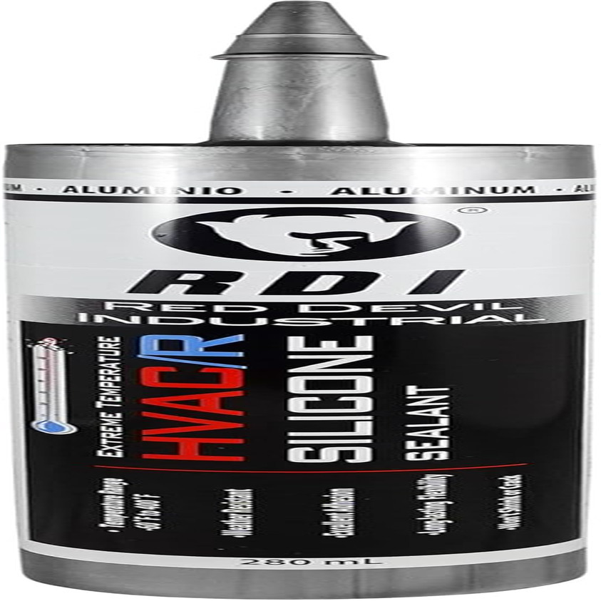 089650 Extreme Temperature HVAC/R Silicone Sealant, 280 Ml, Aluminum, 1 Pack, Ma