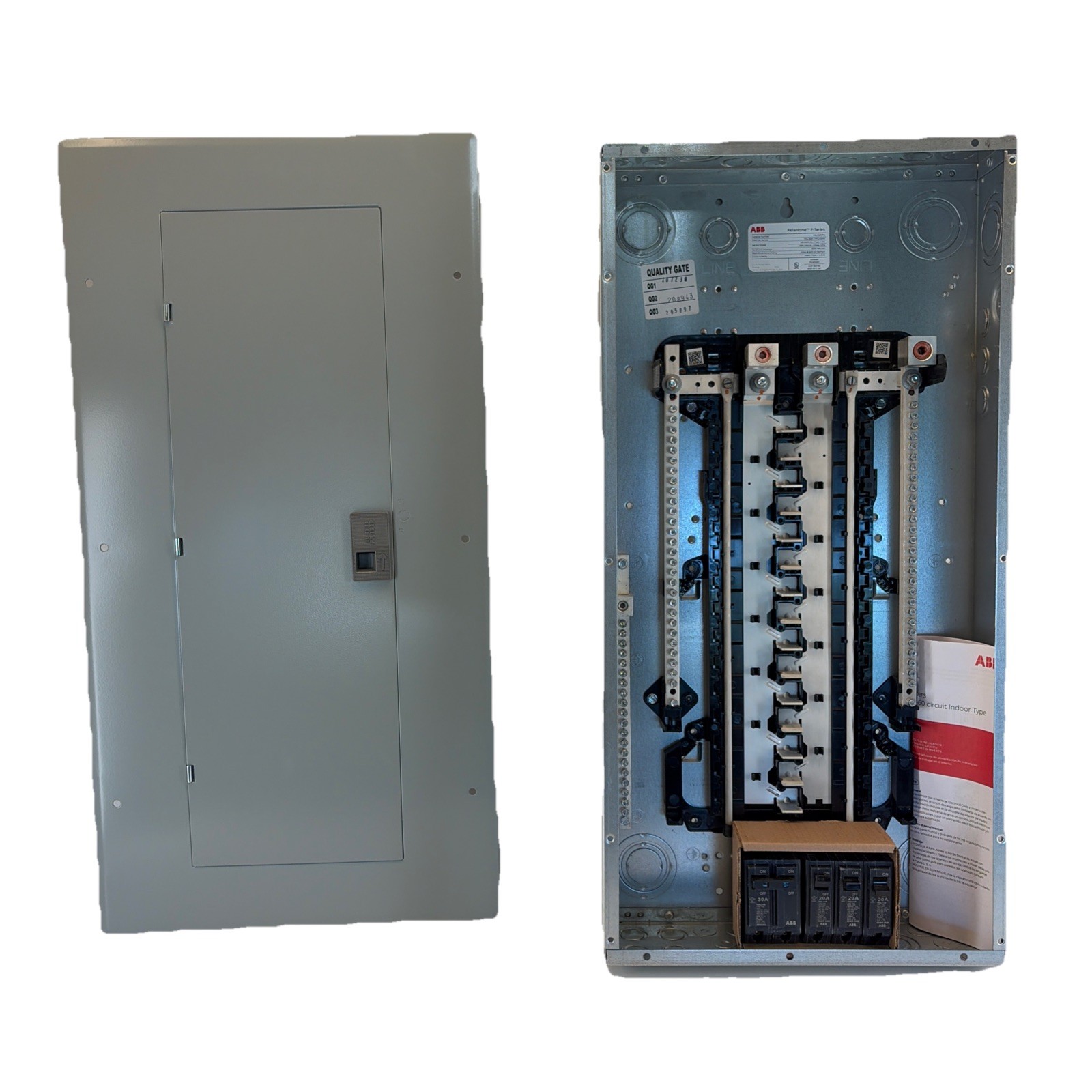 ABB 200 Amp 30/60 Main Lug Load Center Breaker Panel PAL3020PA With 4 Breakers