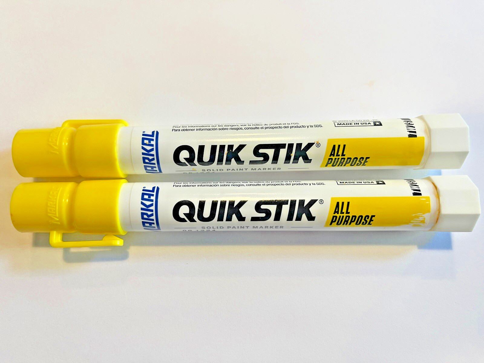 Markal 61053 YELLOW Quik Stik® Marker – Fast Drying, PAINT MARKER (2PK)