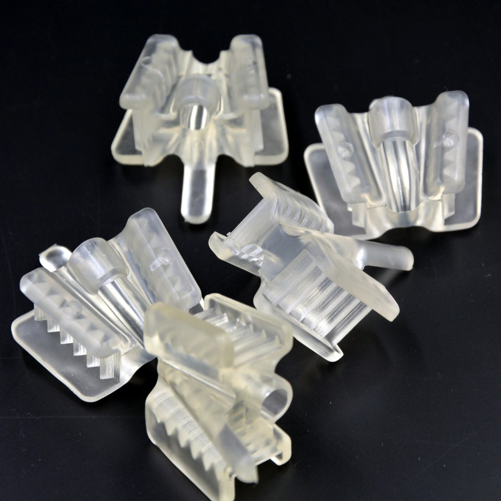 Dental Autoclavable Bite Block Clear Mouth Prop Holding Saliva Ejector Suction