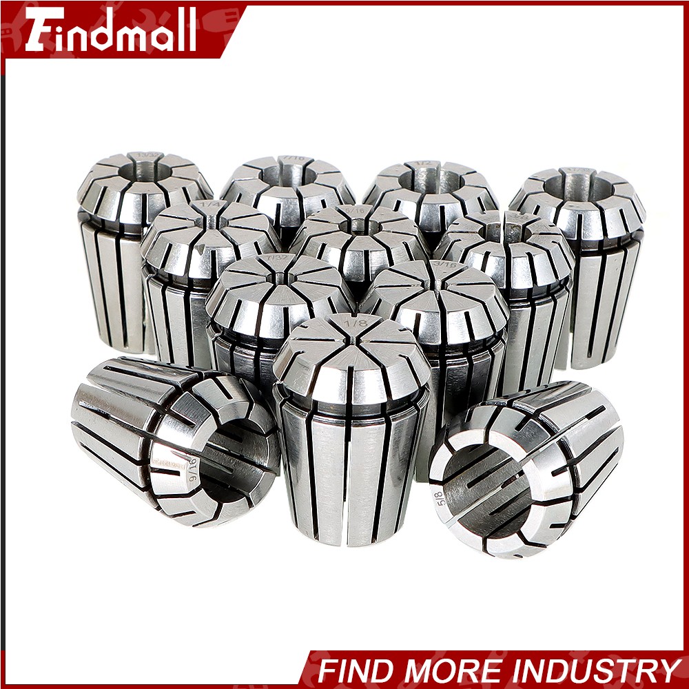 Findmall 12Pcs ER25 1/8″-5/8″ Spring Collet Set for Engraving Milling Lathe Tool