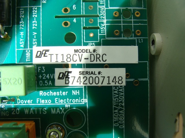 DFE TRUE TENSION INDICATOR MODEL TI18C 24VDC 0.5A TI18CV-DRC