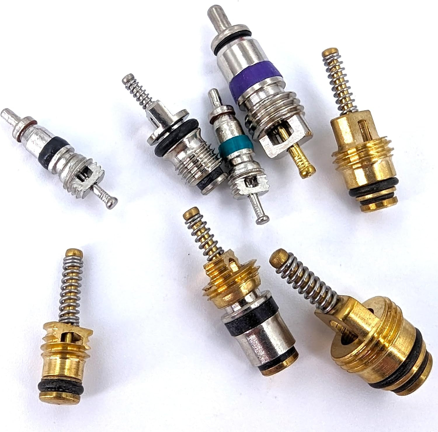 R134A A/C Valve Core & Dust Cap Kit | Assortment of 23 Styles – 188 Pieces | AC