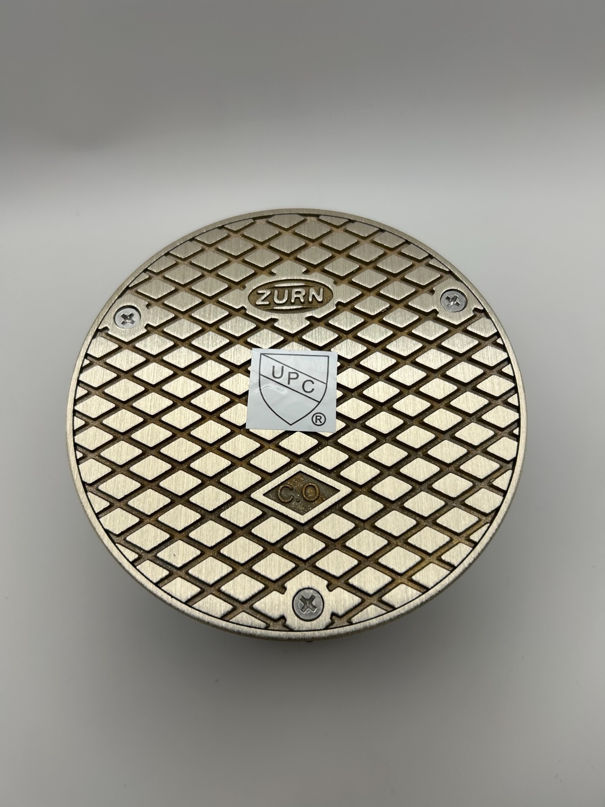Zurn Co2450-ab4 Adjustable Floor Cleanout Piece Brass, Nickel Top 4”in PVC