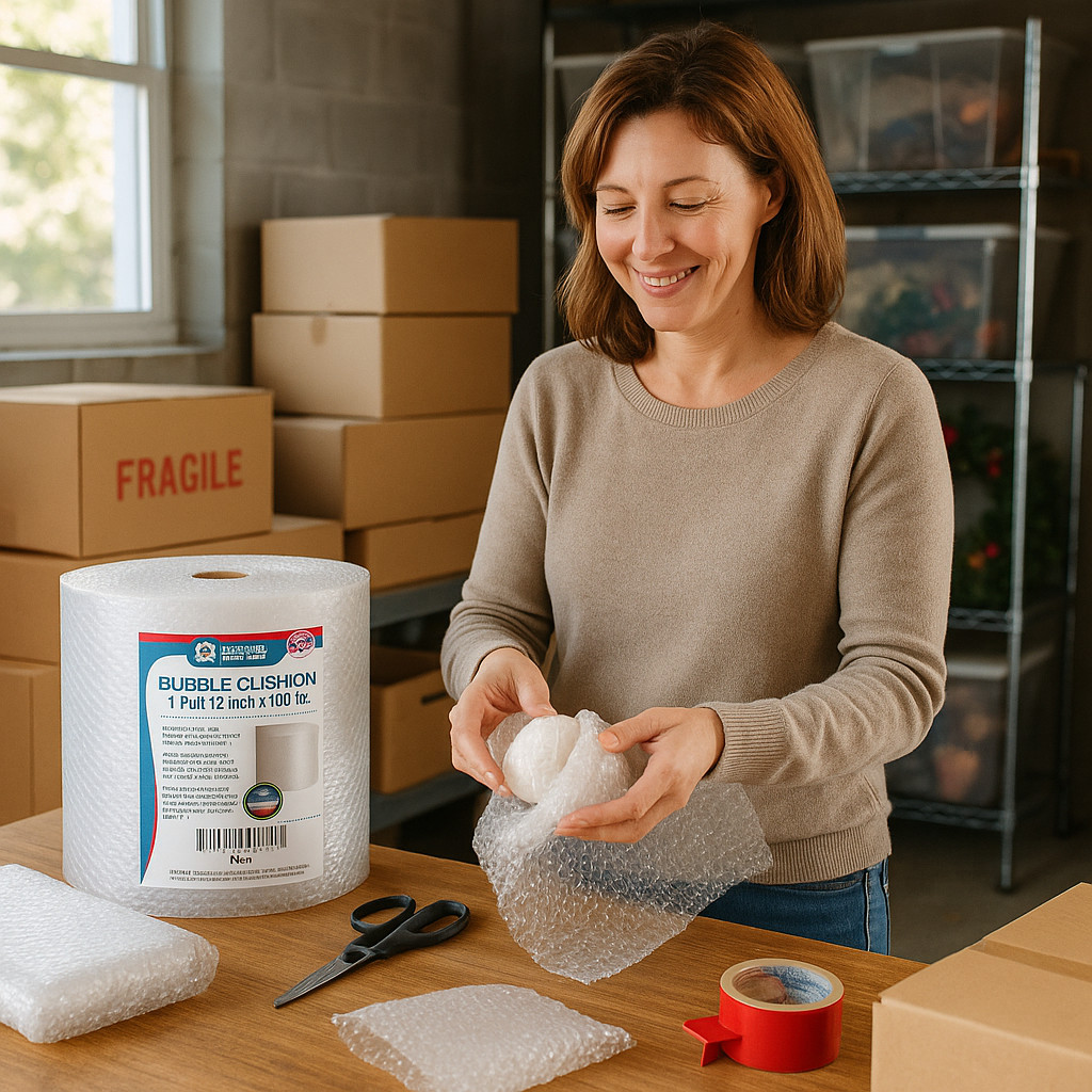 Small Bubble Cushioning Wrap Roll for Protecting Fragile Items 12″x100 feet