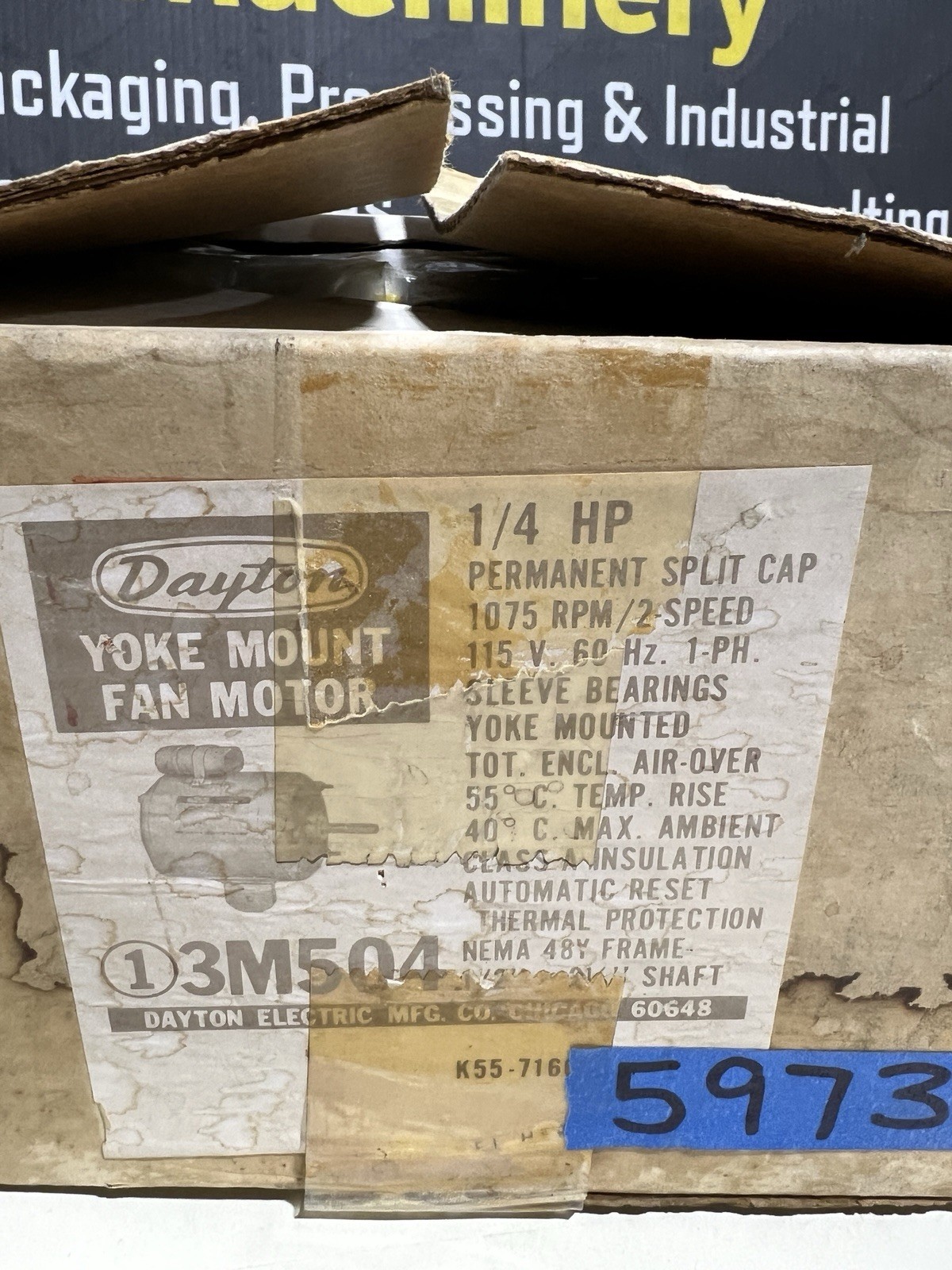 *NEW* Dayton 1/4hp Yoke Mount pedestal/ post mount Fan Motor Model 3M504