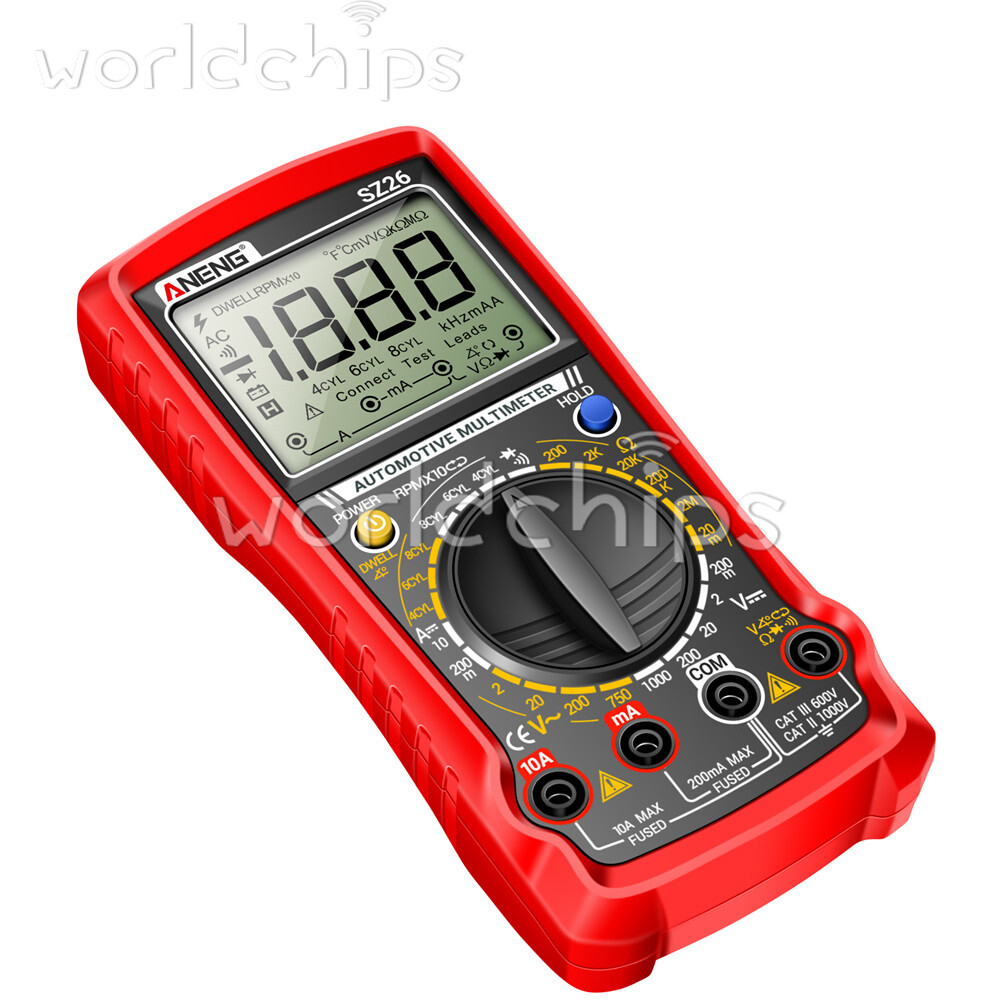 SZ26 Digital Multimeter 0-1000V 1999 Count AC/DC Car Overhaul Diode Resistance
