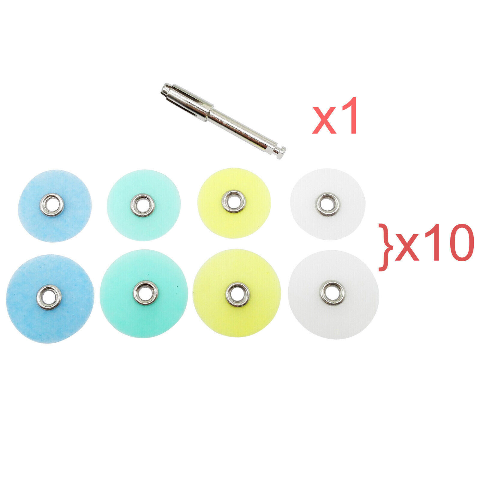 80 Pcs Dental Polishing Discs 12/14mm Wheel Universal Kit No.1.075 with Mandrel