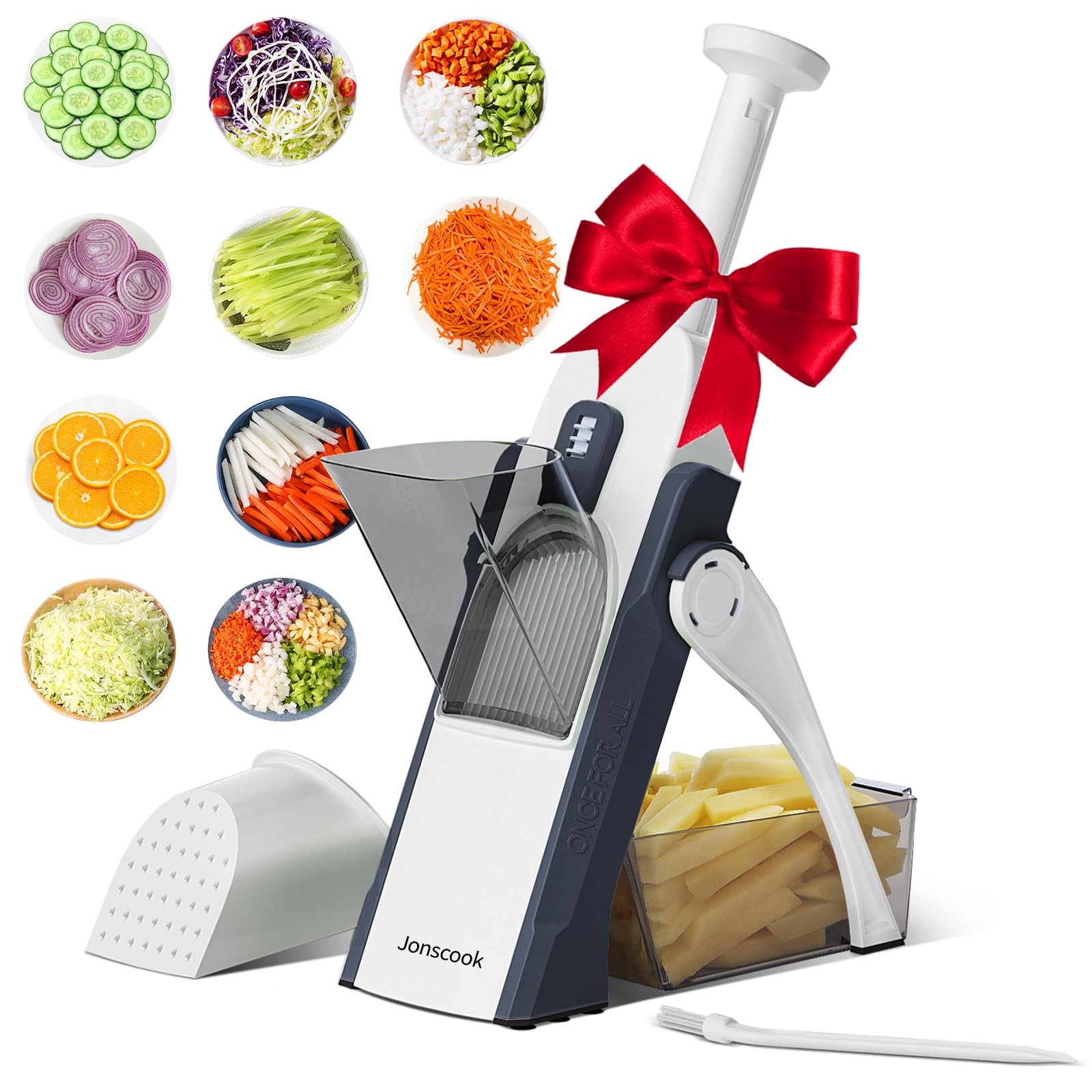 Jonscook Multifunctional Kitchen Gadgets Mandoline Food All in 1, Deep Blue