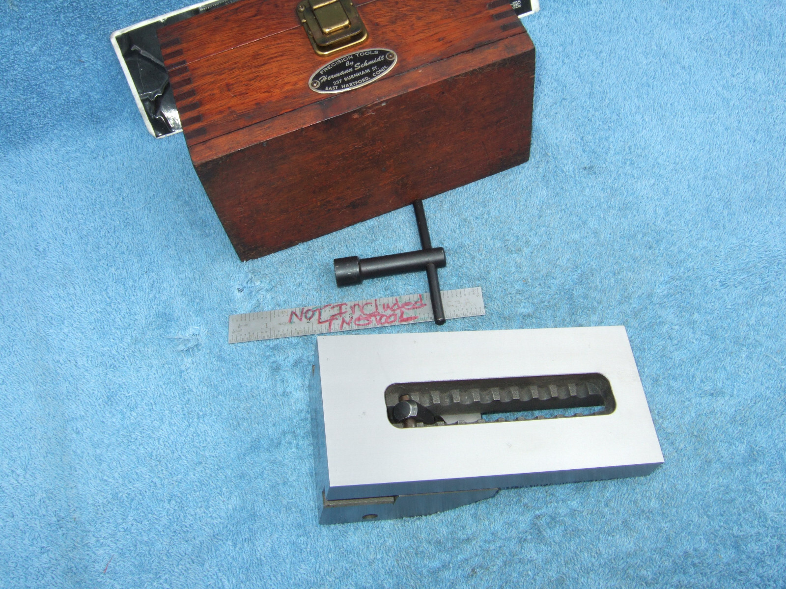 HERMANN SCHMIDT USED V0 4 WOH GRIND VISE CASE&WRENCH TOOLMAKER MACHINIST GRIND 9