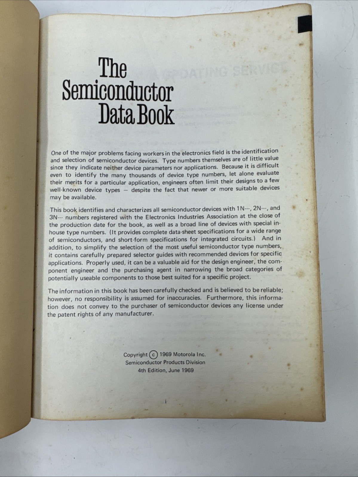 Motorola Semiconductor Products – The Semiconductor Data Book, 4th Edition .1969