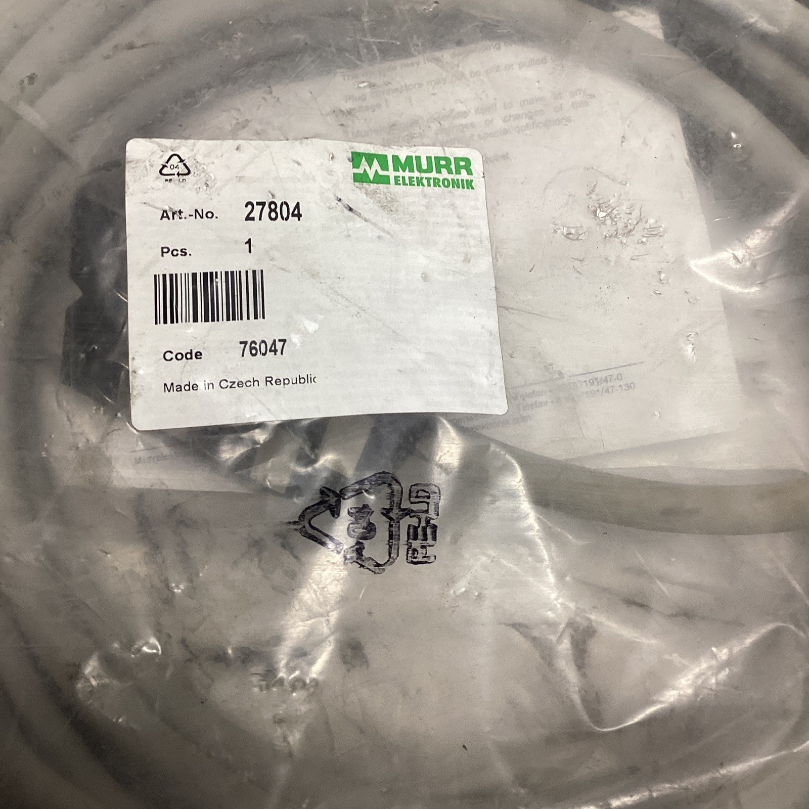 Murr Elektronik 27804 Pre-Wired Distribution Cable Assembly U-390
