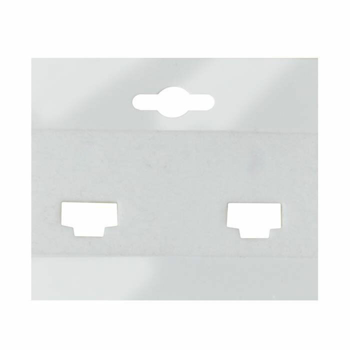 100 White Plastic Jewelry Earring Cards Clip on Earring Cards 2″ x 2″