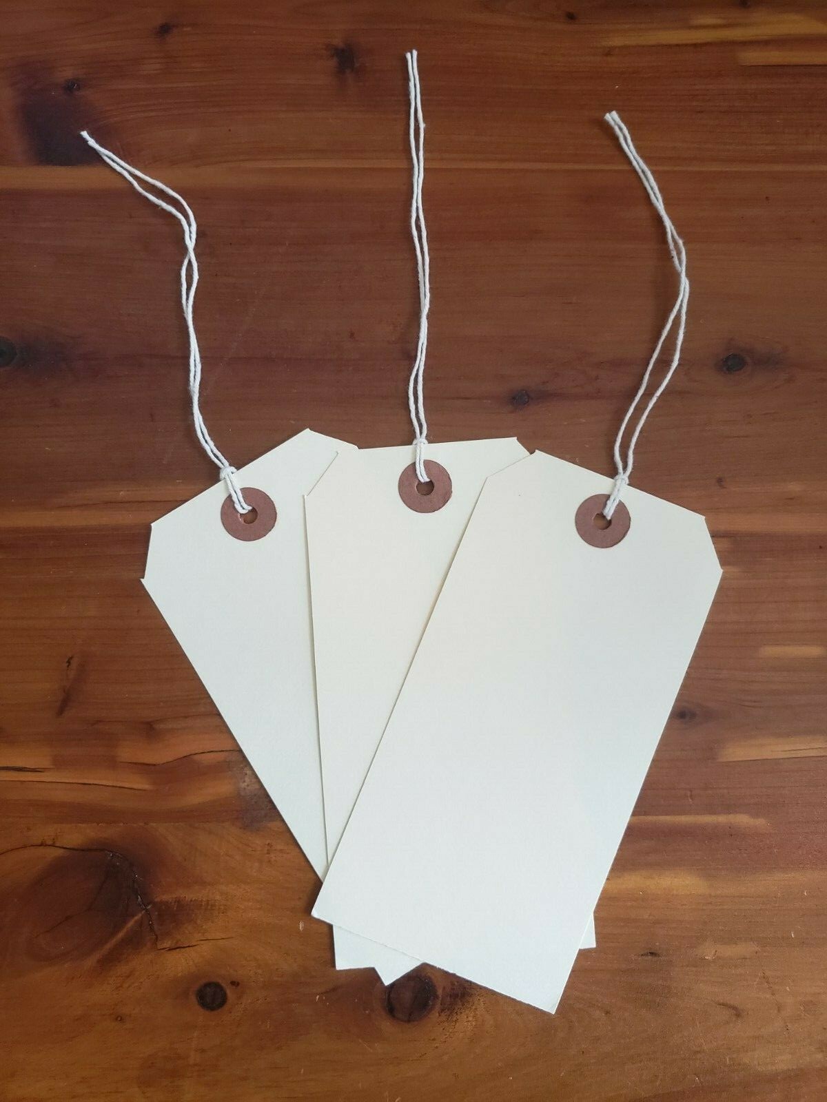 Manila Tags w/ String Shipping Hang Label Pre Strung Scrapbook Size 1 2 3 4 5 6