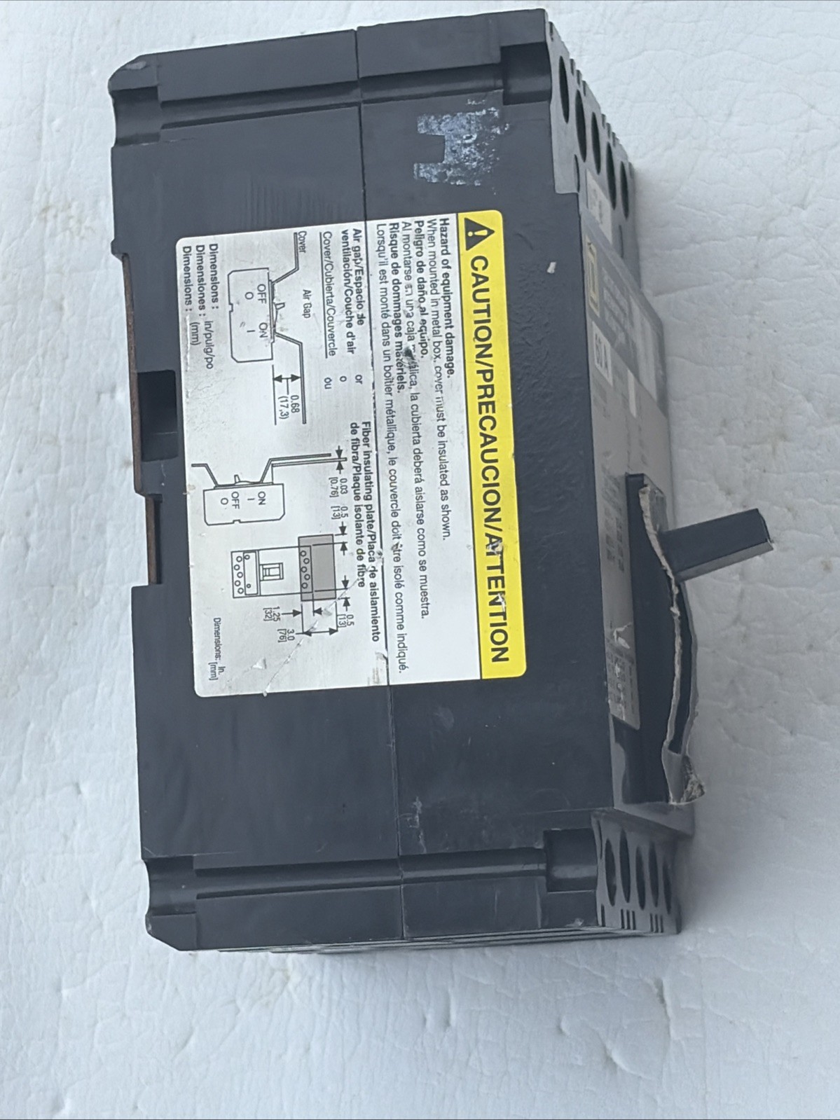 SQUARE D FHP36060 Circuit Breaker 60A, 600 VAC, 3-POLE *GREAT CONDITION*