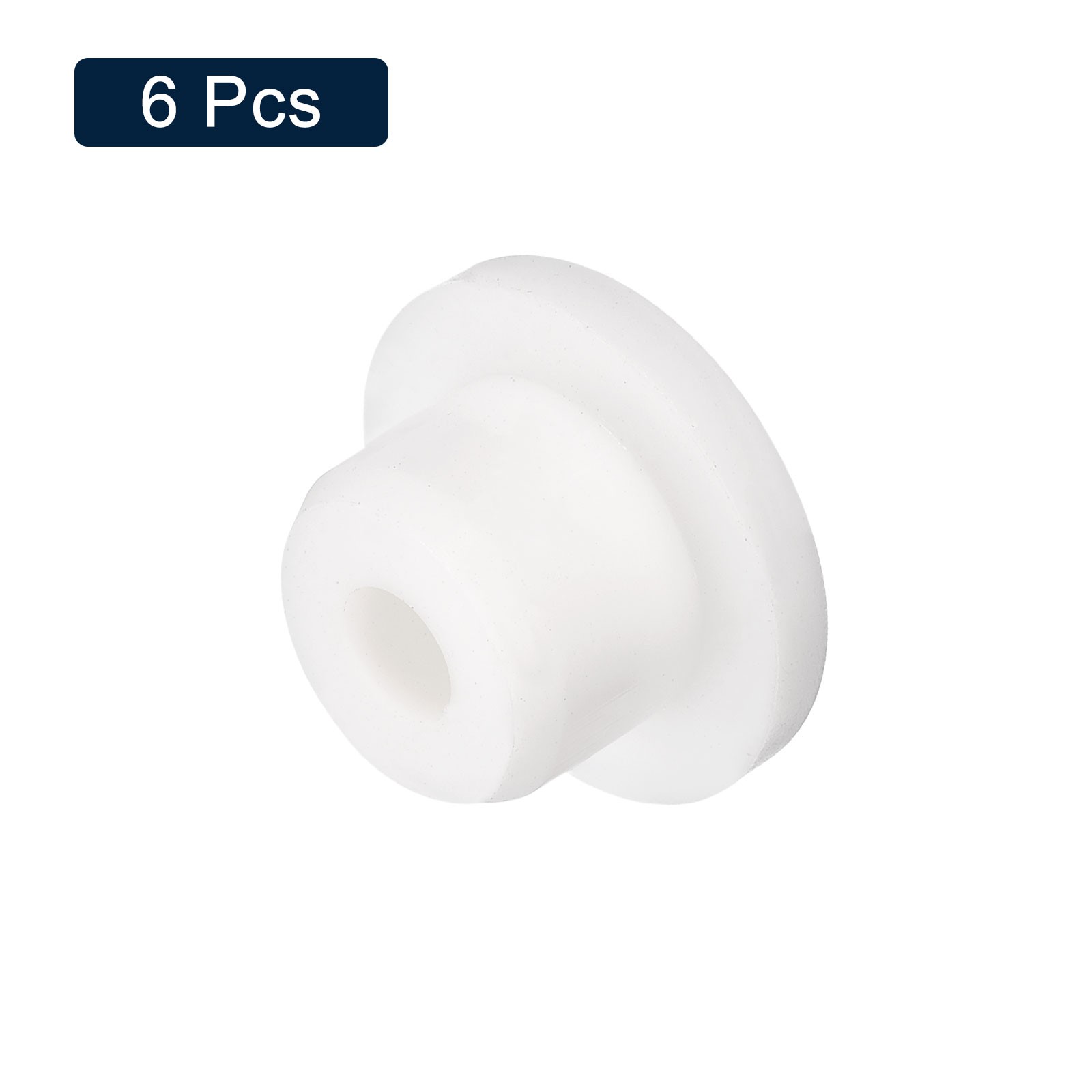 6Pcs White Plug Holes,Rubber Button Plug for 14mm/0.55″ Hole