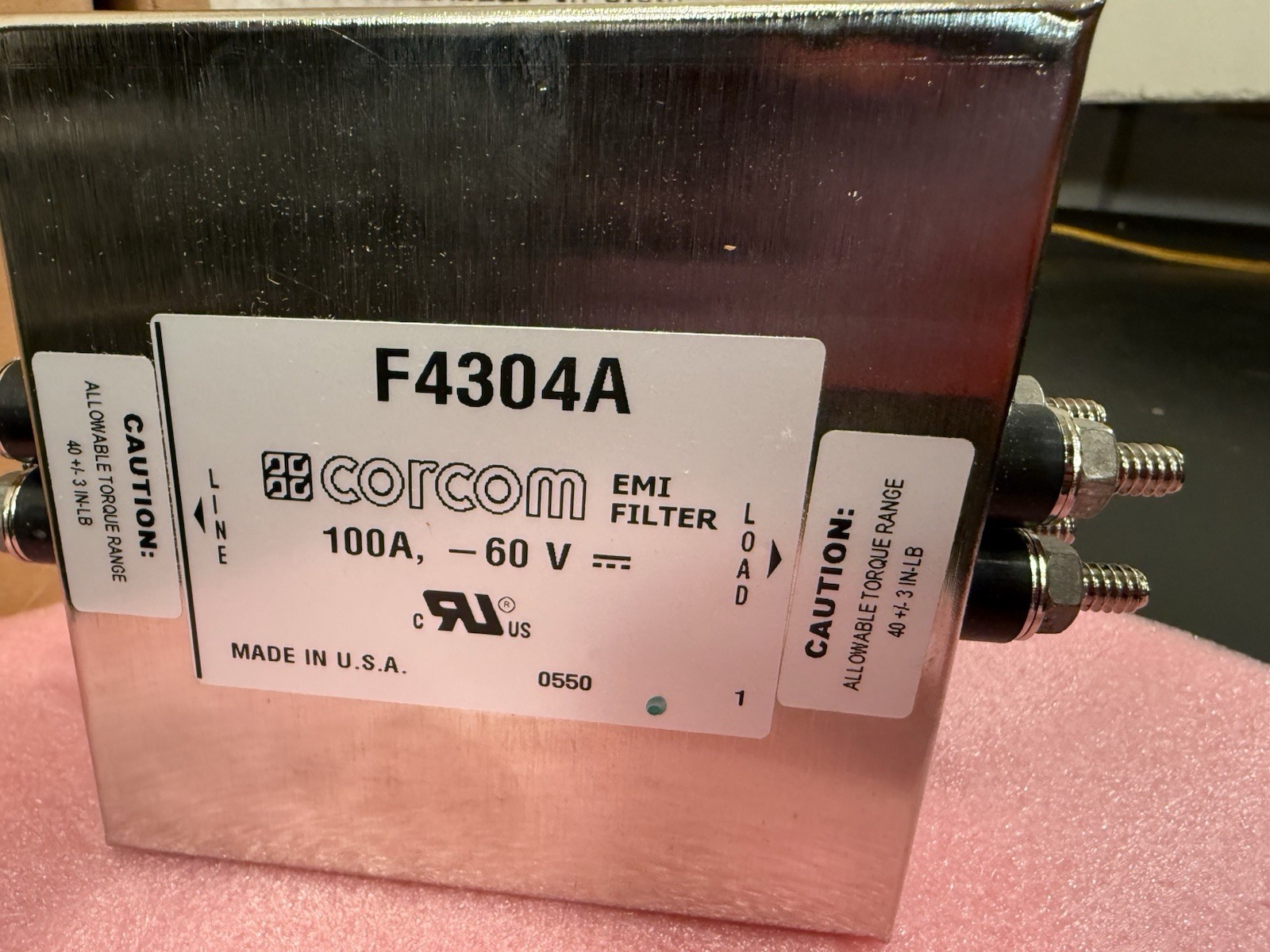 CORCOM F4304A TYCO EMI FILTER 100A -60V