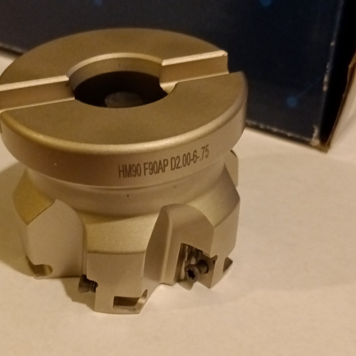 Iscar Face Angle Cutter Carbide-Tipped 2 in 90° 3/4 in, MPN HM90 F90AP