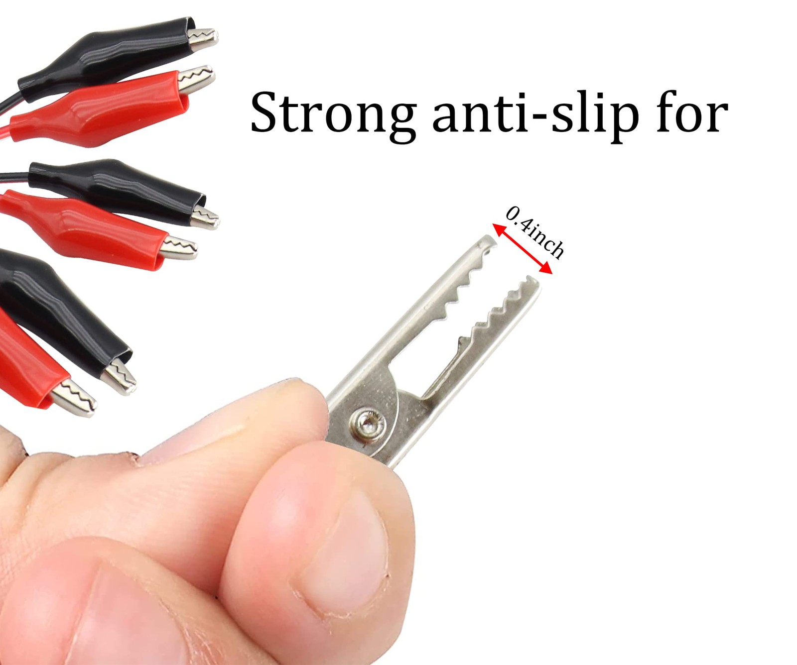 HCFeng USB to Alligator Clip Adapter Cable – Jumper Probe Test Wire red/black