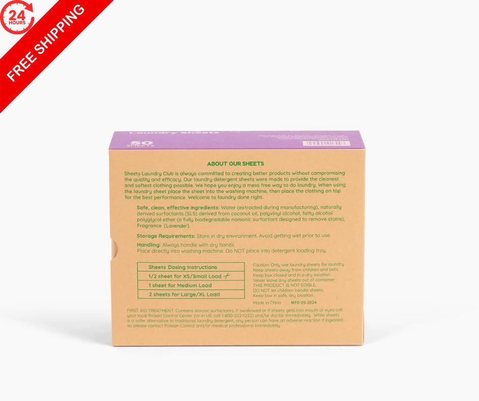 Sheets Laundry Club Detergent Sheets, 50 Pack 50 Count (Pack of 1)