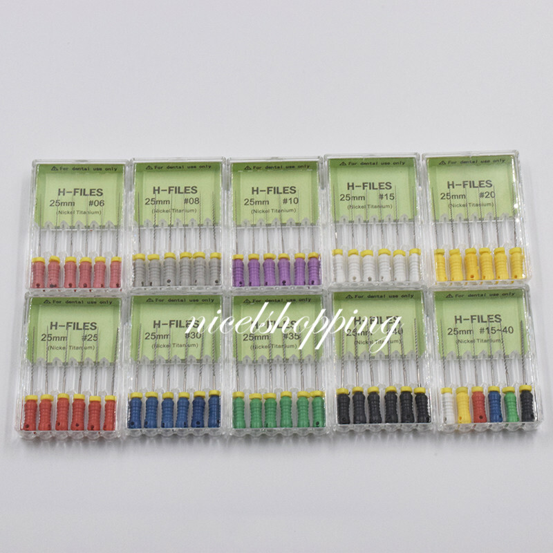 1 Pack Dental Niti Nickel Titanium H-FILES Endo Hand Root Canal File 21/25/31 mm