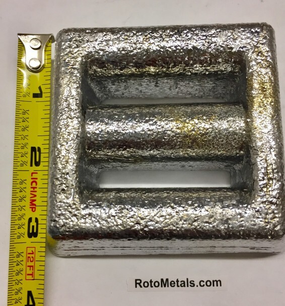 RotoMetals Uncoated Lead Lace Thru Style Scuba Hard Weights 4 pounds