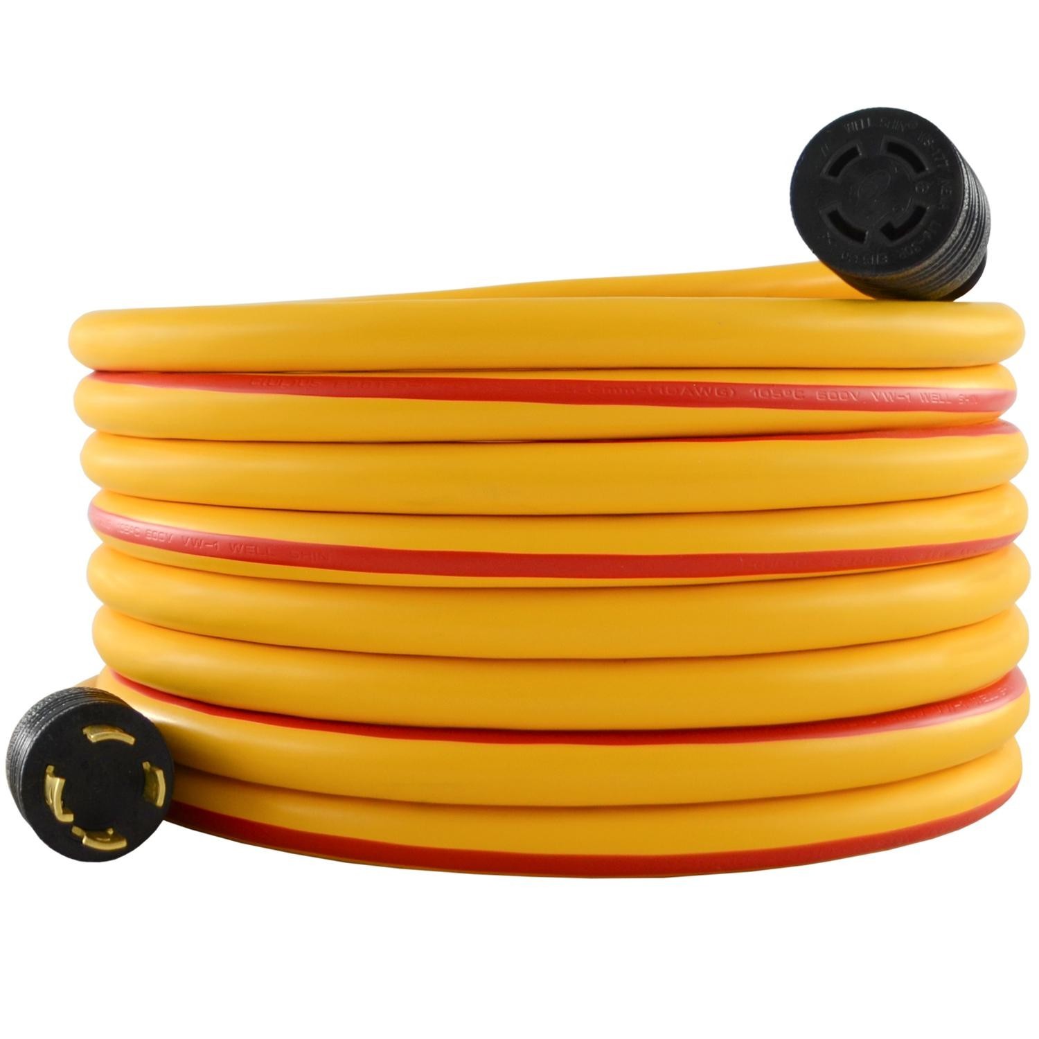 Conntek L14-30 Heavy-Duty 50ft Generator Extension Cord 4-Prong 125/250V STW