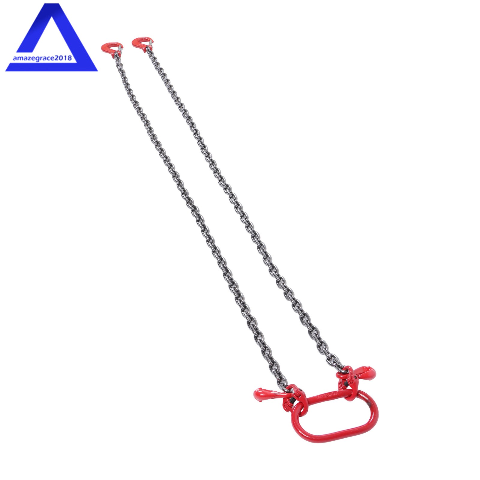 Lifting Chain Sling 5/16″ × 6′ Double Leg w/ Grab Hook 6600lbs Capacity G80