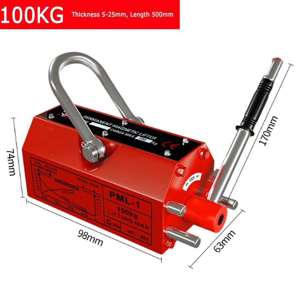 Permanent Magnetic Lifter Lifting Magnet 100/200/400/600 kg Neodymium Hoist