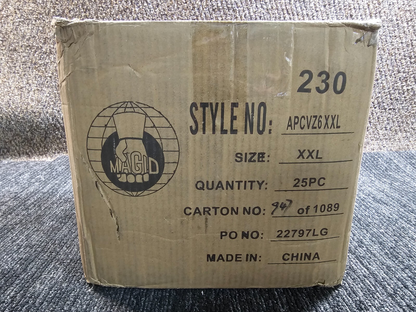 (QTY 25) Magid APCVZ6XXL Non-Woven Fabric Protective Clothing XXL , White