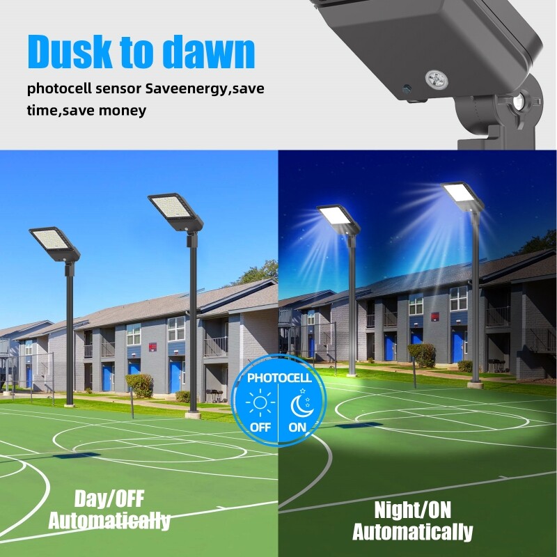Ultra Bright 200W LED Street Lights Waterproof for Parking Lot Yard Garden Patio