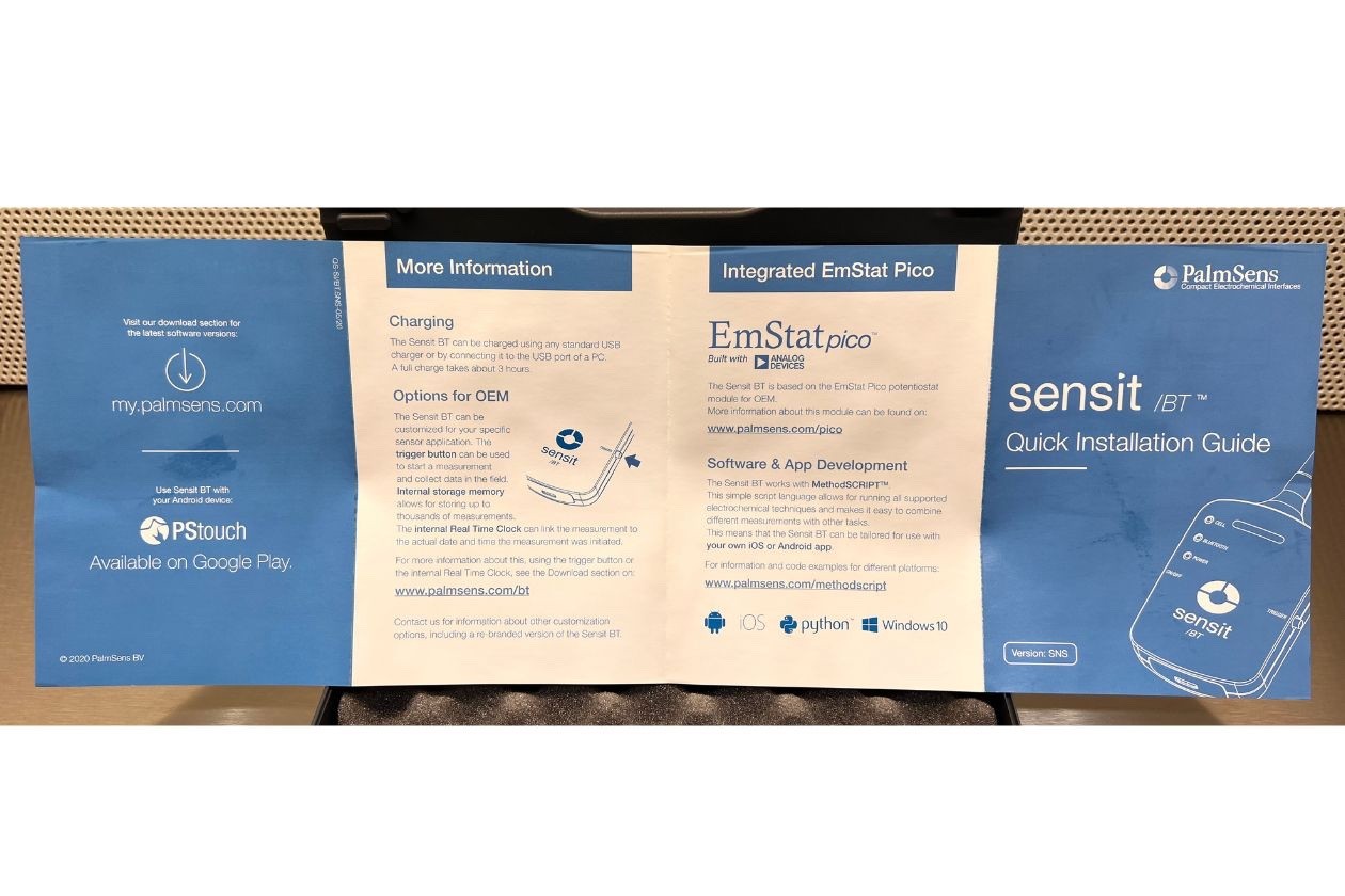 BASi PalmSens Sensit BT – SNS – Bluetooth Potentiostat w/Sensor Cable