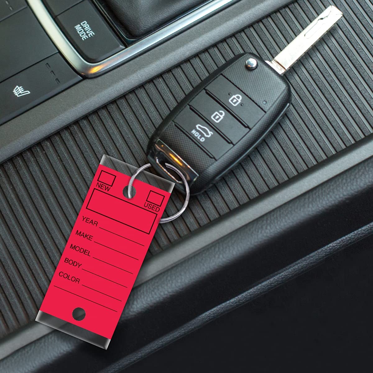 250 Per Box, Self-Protecting Paper Key Tags with Chrome-Plated Split Rings Pe…