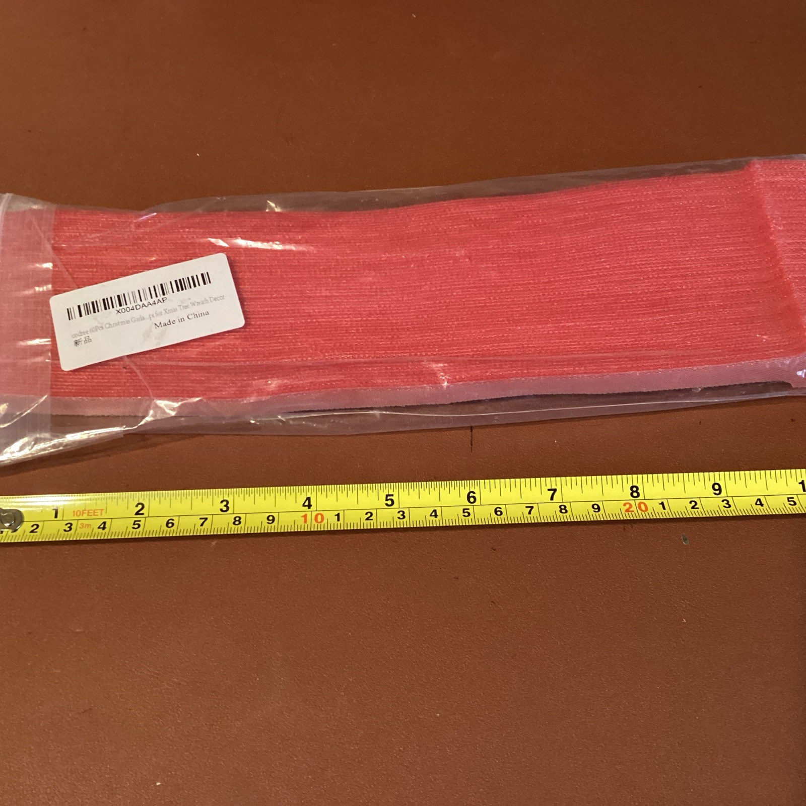 Lot Of 60 Red Hook & Loop Fastener Ties 11” X 1/2”